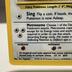 Clefairy 5/102 - Base Set Unlimited - Pokemon Card - MP - Image 4