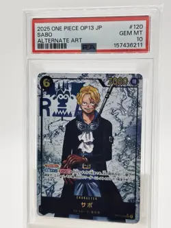 One Piece Card, PSA 10 Sabo OP13-120 Alternate Art Secret Rare Japanese - Image 1