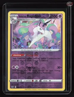 Galarian Rapidash Sword & Shield Base Set 082/202 Reverse Holo - NM - Image 1
