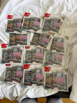 Pokemon TCG- 12x Stellar Crown 3-Pack Blisters (7 Latias) - Image 1