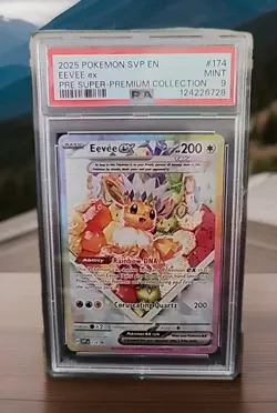 PSA 9 2025 Pokemon SV Black Star Promo Prismatic Evolutions Eevee ex #174 - Image 1