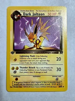 2000 Dark Jolteon First 1st Edition 38/82 Team Rocket NM/M Pokemon TCG English - Image 1