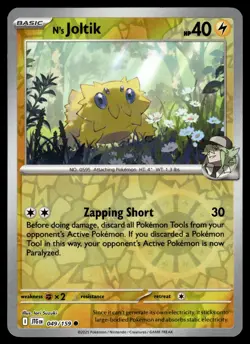 N'S JOLTIK 049/159 Common Journey Together Pokemon Reverse Holo NM - Image 1