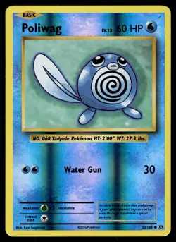 POLIWAG - 23/108 Common Evolutions Pokemon Reverse Holo NM - Image 1