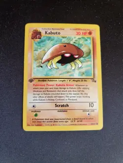2000 Vintage Pokemon WOTC Fossil 1st Edition Kabuto #50/62 - NM - Image 1