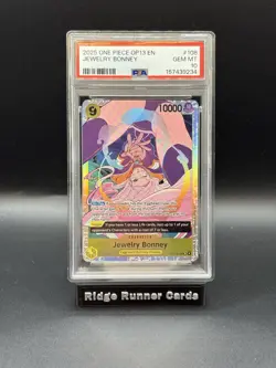 JEWELRY BONNEY 2025 ONE PIECE OP13 EN #OP13-108 SUPER RARE PSA GEM MINT 10 - Image 1