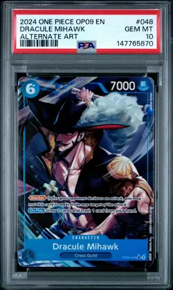2024 ONE PIECE OP09-EMPERORS IN THE NEW WORLD #048 DRACULE MIHAWK PSA 10 - Image 1