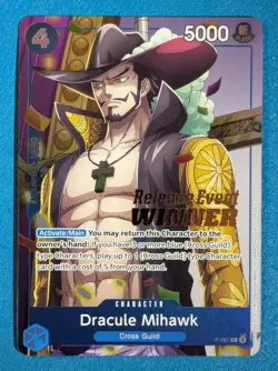 Dracule Mihawk (OP-11 Release Event Winner) #P-081 One Piece Foil Promotion Card - Image 1