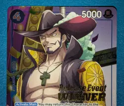 Dracule Mihawk (OP-11 Release Event Winner) #P-081 One Piece Foil Promotion Card - Image 2