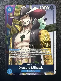 Dracule Mihawk OP11 Release Event Winner P-081 One Piece Promotion Cards Foil V - Image 1