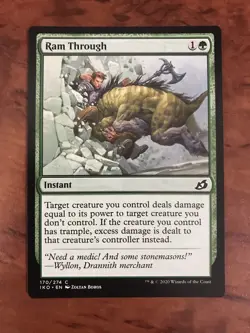 Ram Through MTG Magic the Gathering Card NM Near Mint Beasts of Ikoria IKO - Image 1