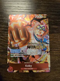 Koby (OP12 Release Event Winner) One Piece Promotion Cards Foil - SEALED P-092 - Image 1