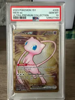 Mew EX Metal Card 205/165 PSA 10 Gem Mint - Image 1
