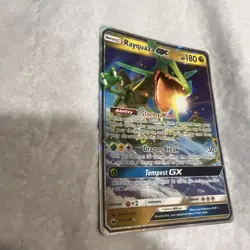 Rayquaza GX Celestial Storm 109/168 Sun & Moon Ultra Rare Pokemon Card NM - Image 3