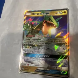 Rayquaza GX Celestial Storm 109/168 Sun & Moon Ultra Rare Pokemon Card NM - Image 4