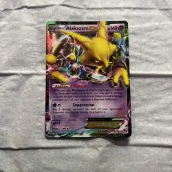 Pokemon TCG Alakazam EX 25/124 Ultra Rare Holo Card XY Fates Collide - Image 1
