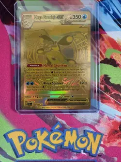 Pokemon Mega Greninja ex Chaos Rising Full Art Gold Holo 122/086 - Image 1