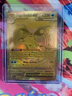 Pokemon Mega Greninja ex Chaos Rising Full Art Gold Holo 122/086 - Image 2
