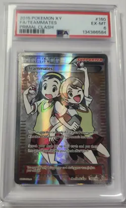 2015 Pokemon XY Full Art Teammates Primal Clash #160 PSA 6 - Image 1
