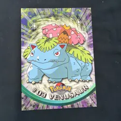 Pokemon 1999 Topps TV Venusaur #03 Card Black LOGO - Image 1