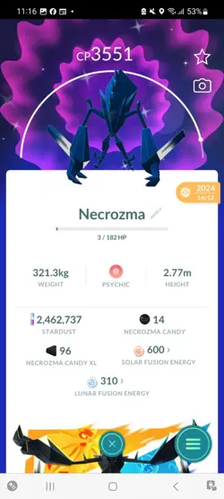 Pokemon Go Legendary|Ultrabeast Shiny Necrozma ( High CP ) - Image 1