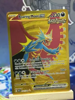 Pokemon TCG: Roaring Moon ex Gold Hyper Rare - Paradox Rift 262/182 - Near Mint - Image 1