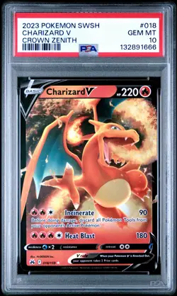 Charizard V #018 PSA 10 2023 Pokemon Sword And Shield Crown Zenith - Image 1