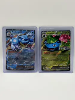 Pokemon TCG Venusaur & Blastoise EX Black Star Promo Stellar Crown Stamped NM - Image 1
