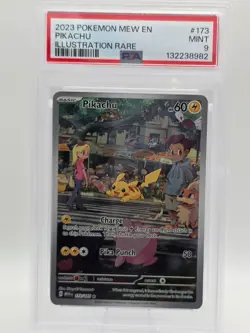 2023 POKEMON 151 PIKACHU ILLUSTRATION RARE #173 PSA 9 MINT - Image 1
