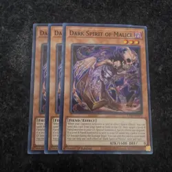 Yugioh! x3 DARK SPIRIT OF MALICE LDS3-EN011 Common 1st Ed 3x Yu-gi-oh! FAST SHIP - Image 1