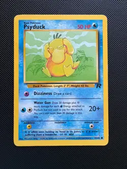 Vintage Pokemon TCG Psyduck 65/82 Team Rocket HP - Image 1