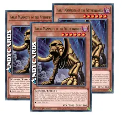 GREAT MAMMOTH OF THE NETHERWORLD 3x • Rara • MZMU EN004 • 1Ed • Yugioh ANDYCARDS - Image 1