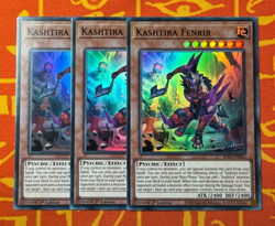 YUGIOH KASHTIRA FENRIR SUPER RARE 1ST NM RA05-EN024 x3 PLAYSET - Image 1