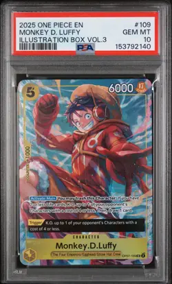 2025 ONE PIECE ENGLISH OP07-109 MONKEY D. LUFFY ILLUSTRATION BOX VOL.3 Free Ship - Image 1
