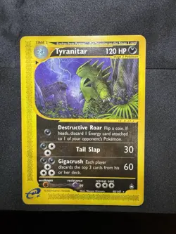 Aquapolis Tyranitar Non-Holo Rare Card 40/147 LP Condition - Image 1