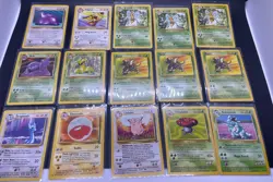 Huge Vintage Pokemon Lot 200+ Cards 20 Holos 100 Rares WOTC Base Jungle Fossil - Image 5