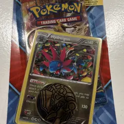 Pokemon XY—BREAKpoint Booster Pack Hydreigon Promo Card & Coin English 2016 - Image 2