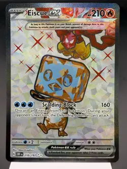 Eiscue ex 210/197 - Full Art Holo - Obsidian Flames Pokemon Card NM - Image 1