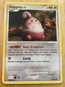 Happiny Mysterious Treasures Pokemon TCG 52/123 Diamond & Pearl Uncommon - Image 1