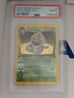 2000 POKEMON ROCKET 1ST EDITION #2 DARK ARBOK-HOLO PSA 8 - Image 1