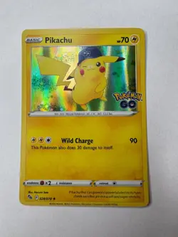 Pikachu (28) Holo Holo Rare Pokemon GO 028/078 NM - Image 1