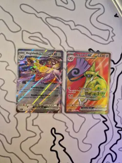 Pokemon TCG Aegislash ex Paradox Rift 230/182 and 135/182 Holo Ultra Rare - Image 1