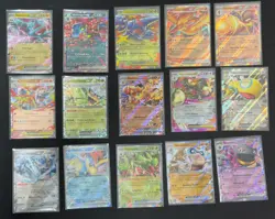 Pokemon Holo EX Card Lot of 15, English (As Pictured), SV, ME, NM, Unplayed - Image 1