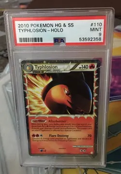 Pokemon Heartgold & Soulsilver Typhlosion Prime 110/123 Holo, LP PSA 9 - Image 1
