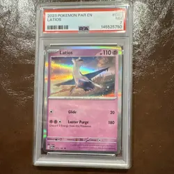 Pokemon TCG Latios 073/182 SV04: Paradox Rift PSA 7 Holo Rare 110HP English - Image 1