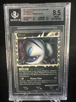 BGS 8.5 Absol Prime Holo Heartgold & Soulsilver Triumphant 91/102 Pokemon NM-MT+ - Image 1