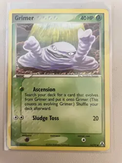 Pokemon TCG Grimer EX Legend Maker 54 Regular Common NM - Image 1