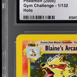 2000 Pokemon Gym Challenge Blaine's Arcanine #1 CGC 8.5 Holo NM/MINT+ - Image 4