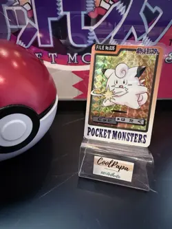 1997 Japanese Pokemon Bandai Carddass Prism Clefairy #035 (LP+) - Image 1