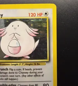 Pokemon TCG Base Set Chansey Holo #003/102 LP Lightly Played - Image 3